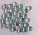 Natural 4 mm Aquamarine Round Cabochon AAA Quality – Aquamarine Round Cabochon 4mm