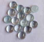 Natural 5 mm Aquamarine Round Cabochon AAA Quality – Aquamarine Round Cabochon 5mm