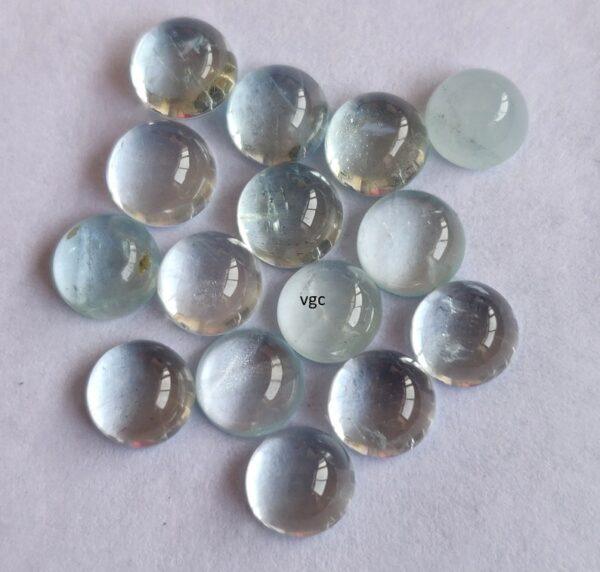 Natural 5 mm Aquamarine Round Cabochon AAA Quality – Aquamarine Round Cabochon 5mm