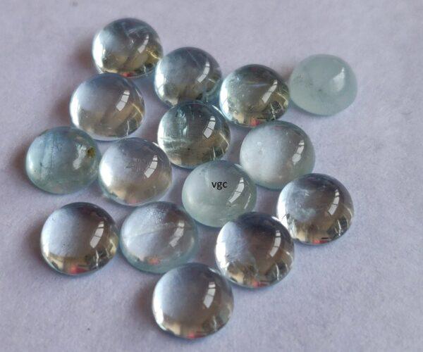 Natural 5 mm Aquamarine Round Cabochon AAA Quality – Aquamarine Round Cabochon 5mm