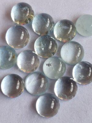 Natural 6 mm Aquamarine Round Cabochon AAA Quality – Aquamarine Round Cabochon 6mm
