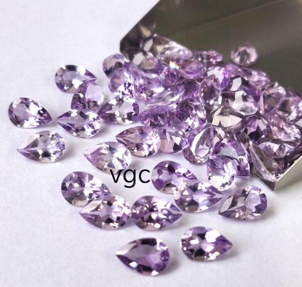Natural 3×5 mm Pink Amethyst Pear Faceted AAA Quality – Amethyst Pear Faceted 3x5mm