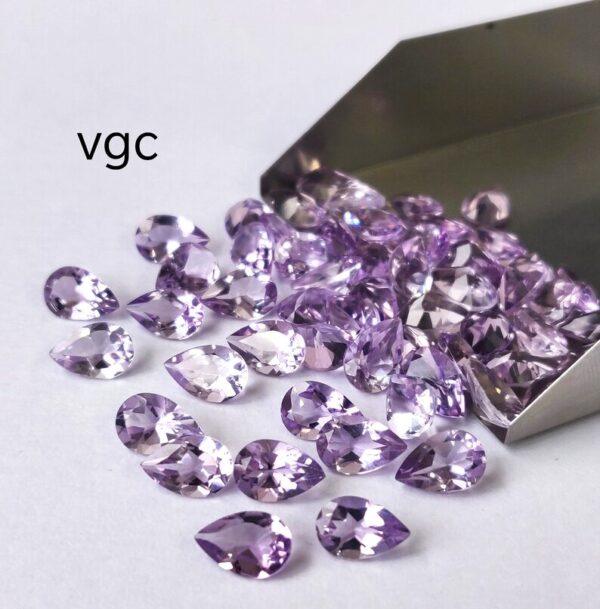 Natural 3×5 mm Pink Amethyst Pear Faceted AAA Quality – Amethyst Pear Faceted 3x5mm