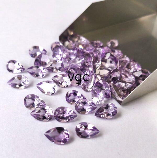 Natural 3×5 mm Pink Amethyst Pear Faceted AAA Quality – Amethyst Pear Faceted 3x5mm