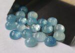 Natural 9 mm Aquamarine Round Cabochon AAA Quality – Aquamarine Round Cabochon 9mm