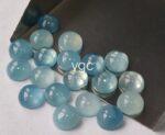 Natural 9 mm Aquamarine Round Cabochon AAA Quality – Aquamarine Round Cabochon 9mm