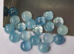 Natural 9 mm Aquamarine Round Cabochon AAA Quality – Aquamarine Round Cabochon 9mm