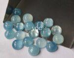 Natural 9 mm Aquamarine Round Cabochon AAA Quality – Aquamarine Round Cabochon 9mm