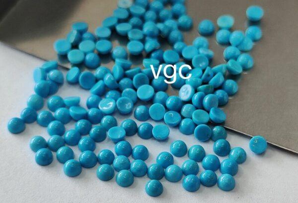 Natural 2 mm Arizona Turquoise Round Cabochon Flat Back AAA Quality – Turquoise Round Cabochon 2mm