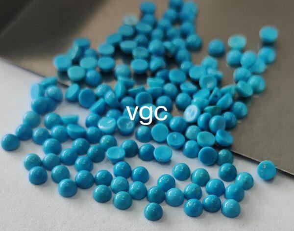 Natural 2 mm Arizona Turquoise Round Cabochon Flat Back AAA Quality – Turquoise Round Cabochon 2mm