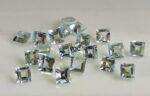 Natural 6 mm Aquamarine Square Cut Faceted AAA Quality – Aquamarine Square Faceted 6mm