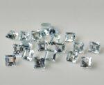 Natural 6 mm Aquamarine Square Cut Faceted AAA Quality – Aquamarine Square Faceted 6mm
