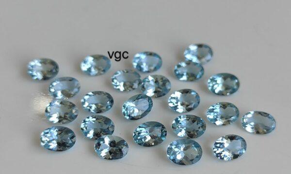 Natural 6×8 mm Santa Maria Shade Blue Aquamarine Oval Cut Faceted AAA Quality – Aquamarine Oval Faceted 6x8mm