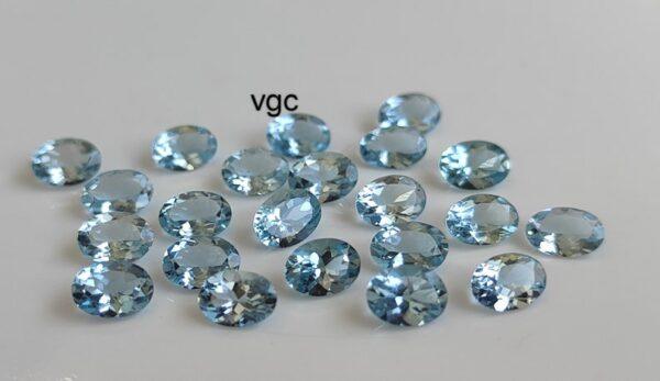 Natural 6×8 mm Santa Maria Shade Blue Aquamarine Oval Cut Faceted AAA Quality – Aquamarine Oval Faceted 6x8mm