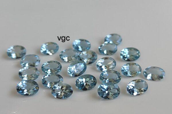 Natural 6×8 mm Santa Maria Shade Blue Aquamarine Oval Cut Faceted AAA Quality – Aquamarine Oval Faceted 6x8mm