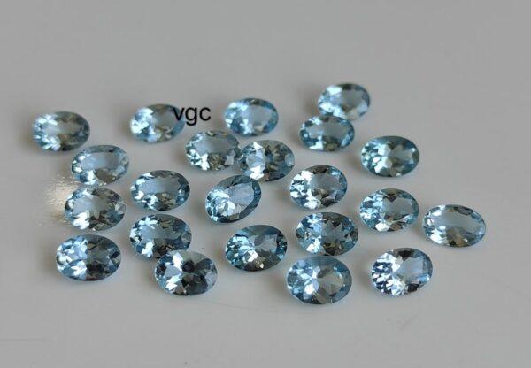 Natural 6×8 mm Santa Maria Shade Blue Aquamarine Oval Cut Faceted AAA Quality – Aquamarine Oval Faceted 6x8mm
