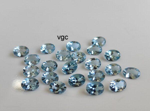 Natural 6×8 mm Santa Maria Shade Blue Aquamarine Oval Cut Faceted AAA Quality – Aquamarine Oval Faceted 6x8mm
