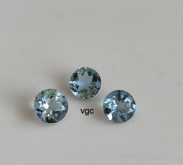 Natural 6 mm Santa Maria Shade Blue Aquamarine Round Faceted AAA Quality – Aquamarine Round Faceted 6mm