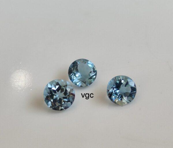 Natural 6 mm Santa Maria Shade Blue Aquamarine Round Faceted AAA Quality – Aquamarine Round Faceted 6mm