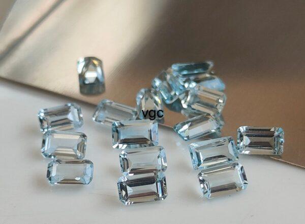 Natural 8×10 mm Aquamarine Octagon Cut Faceted AAA Quality – Aquamarine Octagon Faceted 8x10mm