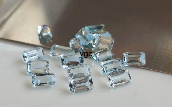 Natural 8×10 mm Aquamarine Octagon Cut Faceted AAA Quality – Aquamarine Octagon Faceted 8x10mm