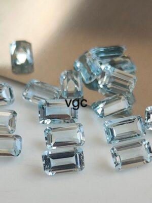 Natural 3×5 mm Aquamarine Octagon Cut Faceted AAA Quality – Aquamarine Octagon Faceted 3x5mm