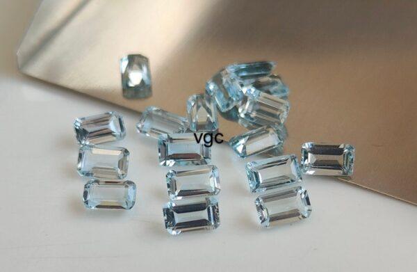 Natural 8×10 mm Aquamarine Octagon Cut Faceted AAA Quality – Aquamarine Octagon Faceted 8x10mm