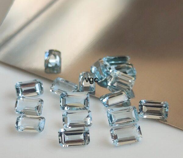 Natural 8×10 mm Aquamarine Octagon Cut Faceted AAA Quality – Aquamarine Octagon Faceted 8x10mm