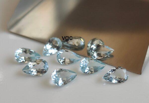 Natural 3×5 mm Aquamarine Pear Cut Faceted AAA Quality – Aquamarine Pear Faceted 3x5mm