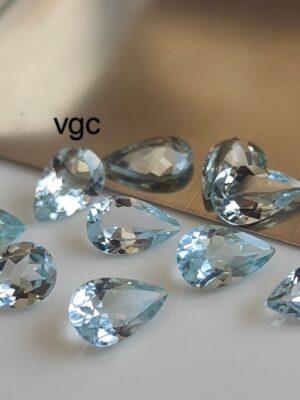 Natural 3×5 mm Aquamarine Pear Cut Faceted AAA Quality – Aquamarine Pear Faceted 3x5mm