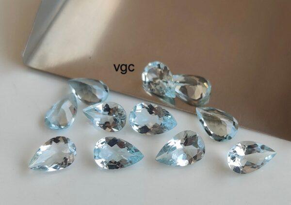 Natural 3×5 mm Aquamarine Pear Cut Faceted AAA Quality – Aquamarine Pear Faceted 3x5mm