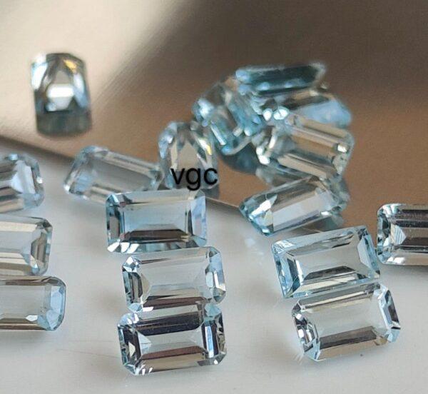 Natural 8×10 mm Aquamarine Octagon Cut Faceted AAA Quality – Aquamarine Octagon Faceted 8x10mm