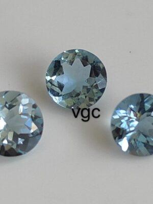 Natural 4 mm Santa Maria Shade Blue Aquamarine Round Faceted AAA Quality – Aquamarine Round Faceted 4mm