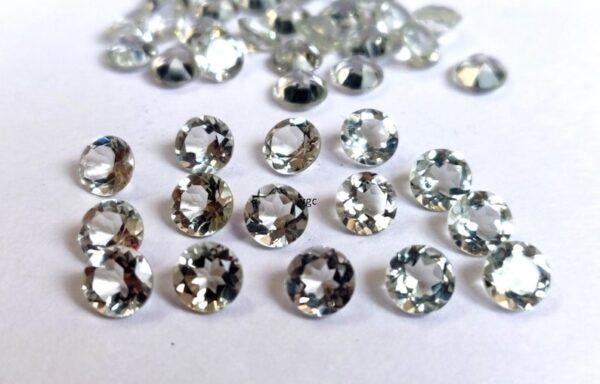 Natural 4 mm Green Amethyst Round Faceted AAA Quality – Amethyst Round Faceted 4mm