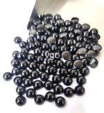 Natural Black Spinel 8 mm Round Cabochon Flat Back – Black Spinel Round Cabochon 8mm