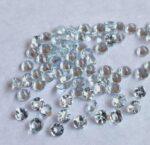 Natural 2.5 mm Aquamarine Round Faceted AAA Quality – Aquamarine Round Faceted 2.5mm