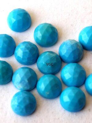 Natural 3 mm Arizona Turquoise Round Rose Cut AAA Quality – Turquoise Round Rose Cut 3mm
