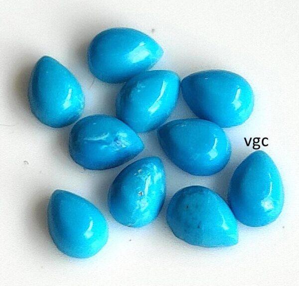 Natural 5×7 mm Arizona Turquoise Pear Cabochon Flat Back AAA Quality – Turquoise Pear Cabochon 5x7mm