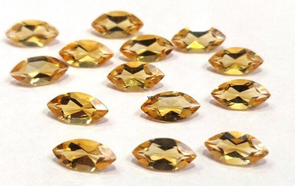 Natural 2×4 mm Citrine Marquise Cut Faceted AAA Quality – Citrine Marquise Faceted 2x4mm