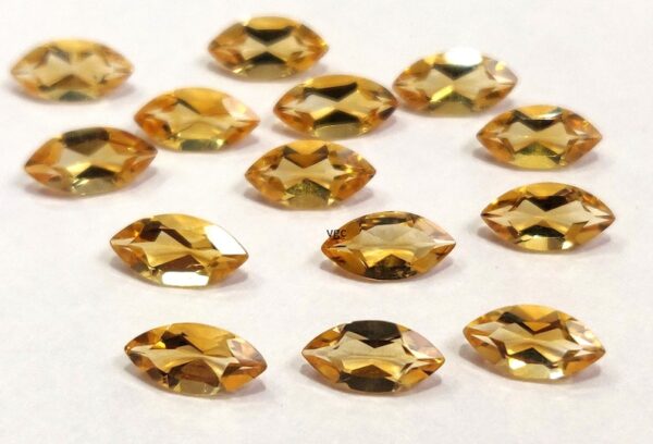 Natural 2×4 mm Citrine Marquise Cut Faceted AAA Quality – Citrine Marquise Faceted 2x4mm
