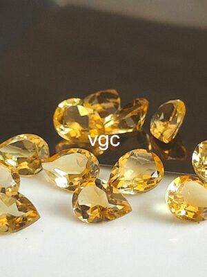 Natural 6×9 mm Citrine Pear Cut Faceted AAA Quality – Citrine Pear Faceted 6x9mm