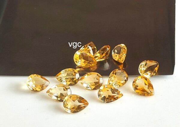 Natural 3×5 mm Citrine Pear Cut Faceted AAA Quality – Citrine Pear Faceted 3x5mm