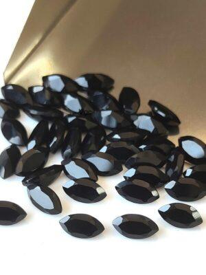 Natural Black Spinel 2×4 mm Marquise Cut Faceted – Black Spinel Marquise Faceted 2x4mm