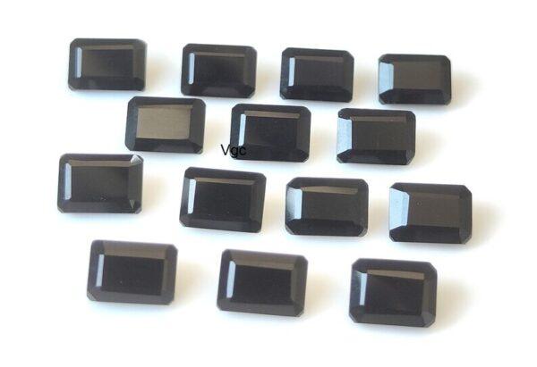Natural Black Spinel 7×9 mm Octagon Cut Faceted – Black Spinel Octagon Faceted 7x9mm