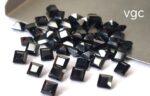 Natural Black Spinel 4 mm Square Cut Faceted – Black Spinel Square Faceted 4mm