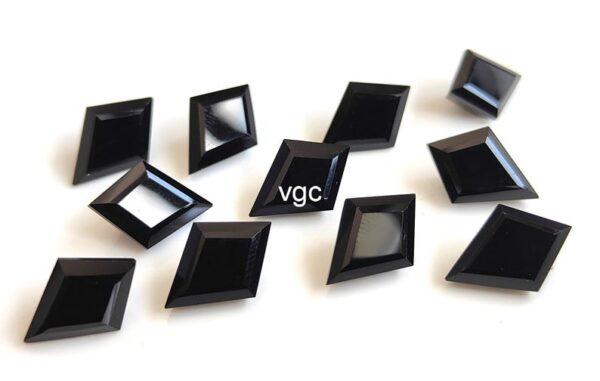 Natural Black Spinel Fancy Kite Shape 10×14 mm Faceted Cut – AAA Quality Black Spinel Fancy Kite Shape 10x14mm