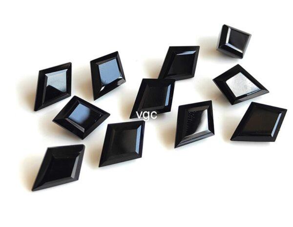 Natural Black Spinel Fancy Kite Shape 10×14 mm Faceted Cut – AAA Quality Black Spinel Fancy Kite Shape 10x14mm