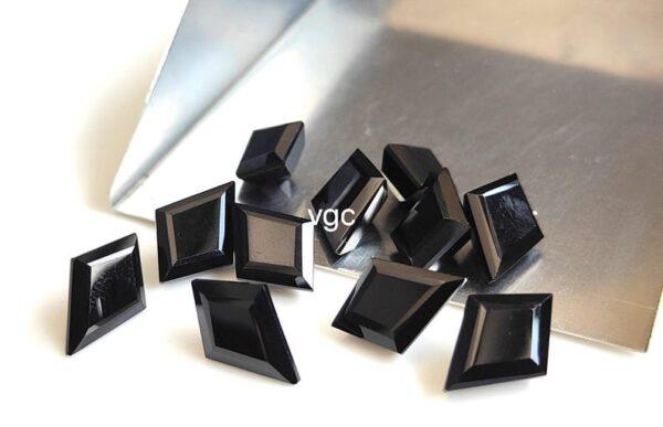 Natural Black Spinel Fancy Kite Shape 10×14 mm Faceted Cut – AAA Quality Black Spinel Fancy Kite Shape 10x14mm