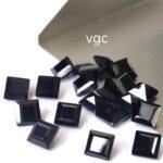 Natural Black Spinel 4 mm Square Cut Faceted – Black Spinel Square Faceted 4mm