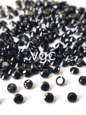 Natural Black Spinel 1 mm Round Cut Faceted – Black Spinel Round Faceted 1mm